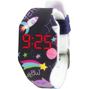 Kiddus Orologio digitale a LED bambini, ragazze, adulti. Cinturino comodo in morbido silicone. Batteria giapponese lunga durata. Facilità di lettura e apprendimento dell'ora.