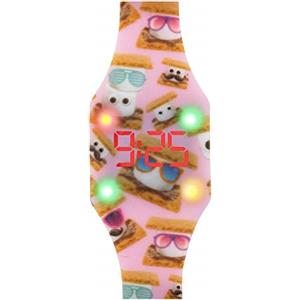 Kiddus Orologio digitale a LED bambini, ragazze, adulti. Cinturino comodo in morbido silicone. Batteria giapponese lunga durata. Facilità di lettura e apprendimento dell'ora.