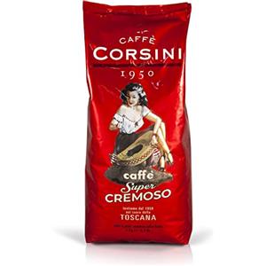 CAFFÈ CORSINI 1950 Caffè Corsini - Caffè in Grani Super Cremoso, Caffè Espresso dal Gusto Forte e Cremoso, 1 Kg