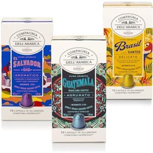 CAFFÈ CORSINI 1950 Caffè Corsini - Set Capsule Caffè Compatibili con macchine Nespresso® Coffee & Chocolate Notes, 3 Confezioni da 10 (Totale 30 Capsule)