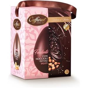 Caffarel Uovo di Pasqua 2026 Delizie d'Italia Fondente e Nocciole intere IGP. salate, Idea regalo Pasqua, in cartotecnica premium, Formato 530g
