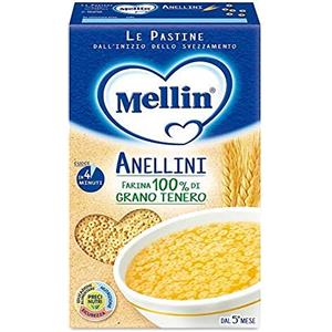 Mellin Pastina Anellini, Con Farina Di Grano Tenero, 12 Confezioni Da 320 Gr
