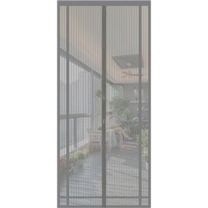 Sekey 100x220cm Tendina Magnetica per Zanzariera, Ideale per Porte da Balcone, Cantine, Terrazze (Ritagliabile in Altezza e Larghezza), Facile da Montare, Colore: Grigio