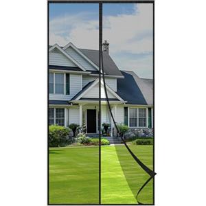 Velway Zanzariera Magnetica per Porta Finestra - 90 x 210 cm Tenda Zanzariera con Magneti, Rete Fine Traspirante, si Chiude da Sola, Facile da Installare, Zanzariere per Finestre e Porte da Balcone