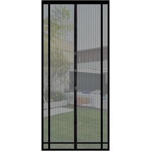 Sekey 100x220cm Tendina Magnetica per Zanzariera, Ideale per Porte da Balcone, Cantine, Terrazze (Ritagliabile in Altezza e Larghezza), Facile da Montare, Colore: Nero