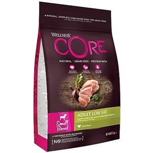 Wellness CORE Low Fat 5 kg, Tacchino - Crocchette Per Cani Piccoli, Senza cereali, Naturale, Ipoallergenico, Ricco di Proteine, Alto Contenuto di Carne, Favorisce il Mantenimento del Peso Ideale
