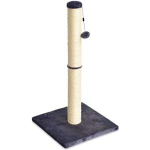 Amazon Basics Tiragraffi per gatti da interno, standard, con giocattolo pendente, 80 cm, grigio