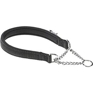 Ferplast Collare Cane Daytona, Collare per Cani Taglia Piccola, Collare in Nylon 45 cm, Imbottito, Semistrozzo. Collare Addestramento. Nero