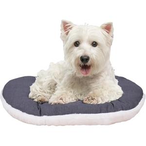 Ferplast Cuscino Cane e Gatto RELAX 55/4, Lettino per Cani Gatti Animali Domestici, Materassino, Cuscino Imbottito per Cuccia Cane e Gatto, Ovale, Pe luche e Cotone, Lavabile, 55 x 36 cm