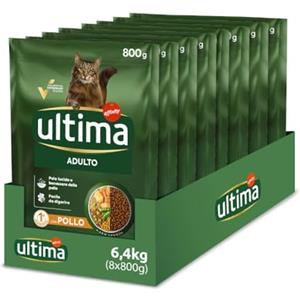 Ultima Adult Pollo - Crocchette per gatti - Confezione da 8 x 800g - Totale 6,4kg