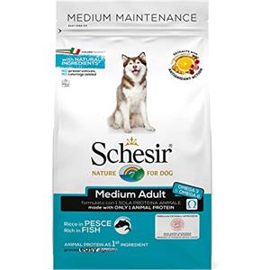 Schesir, Cibo Secco per Cani Adulti di Taglia Media Linea Mantenimento al Gusto Pesce Crocchette - Sacco da 3 kg