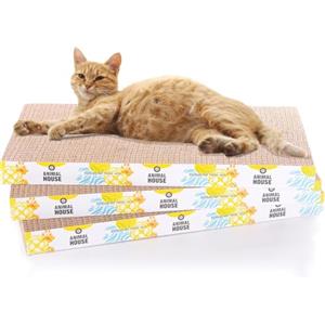 Animal House Set 3 Pezzi Tiragraffi per Gatti in Cartone per il Divertimento dei Tuoi Amici Felini, 2 strati riversibili (Dritto, 3)