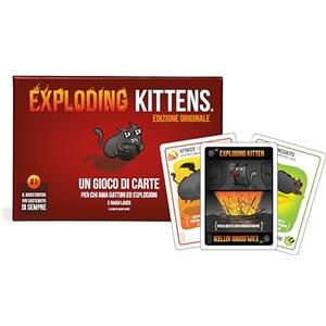 Asmodee - Exploding Kittens - Carte da Gioco, Gioco da tavolo e Party Game, 2-5 Giocatori, 7+ Anni, 15 min, Edizione in Italiano