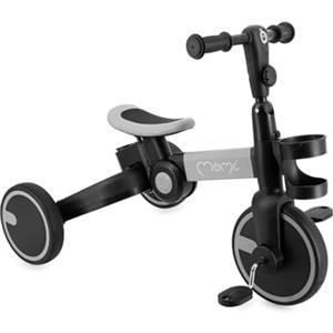 Momi Bicicletta senza pedali 3 in 1 MoMi FILO per bambini e bambine da 1 anno (peso corporeo massimo 20 kg), chiusura con pulsante, sella e manubrio regolabili in altezza, ruote da 6 pollici in schiuma EVA