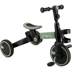 Momi Bicicletta senza pedali 3 in 1 MoMi FILO per bambini e bambine da 1 anno (peso corporeo massimo 20 kg), chiusura con pulsante, sella e manubrio regolabili in altezza, ruote da 6 pollici in schiuma EVA