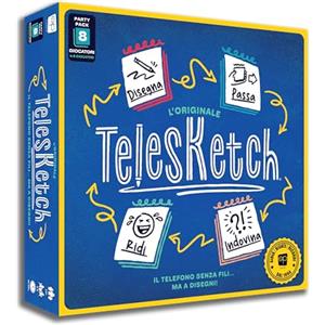 Asmodee Telesketch, Nuova Versione, Gioco da Tavolo, 10+ Anni, 4-8 Giocatori, Edizione in Italiano