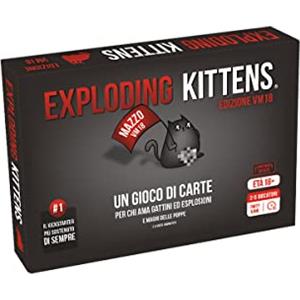 Asmodee - Exploding Kittens VM18 - Gioco Di Carte, Party Game, Vietato Ai Minori Di Anni 18, 2-5 Giocatori, Edizione In Italiano - Esclusiva Amazon