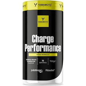 YAMAMOTO NUTRITION Charge PERFORMANCE Palatinose 700 gr, Integratore Alimentare di Isomaltulosio, EAA e Sali Minerali, Fornisce un Costante Sostegno Energetico, Gusto Arancia, Pesca e Maracuja