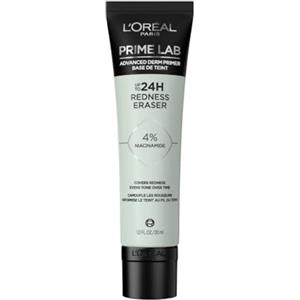 L'Oreal Paris L'Oréal Paris Primer Anti-Rossori, Per Pelli Chiare, Durata Fino a 24H, Incarnato Uniformato, Arricchito con Niacinamide, Redness Eraser, Prime Lab, 30 ml