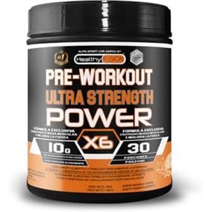 Healthy FUSION Pre-Workout bevanda energetica | con Creatina | Resistenza, energia e forza inarrestabile | Elimina la fatica e la stanchezza | Beta-Alanina, Taurina, Caffeina e Vitamine | 300g Arancia