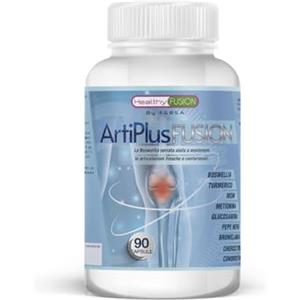 Healthy Fusion Artiplus | Potente trattamento per le articolazioni, ossa e muscoli | Curcuma + Condroitina + Glucosamina + Bioperina | Elimina il dolori | Previene il malessere e le lesioni | 90 Caps