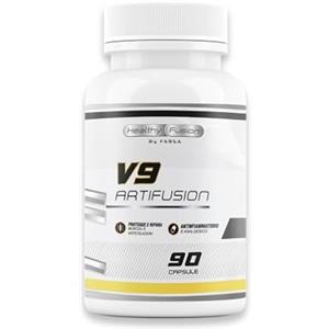 Healthy FUSION V9 Artifusion | Articolazioni + Muscoli | Azione Antinfiammatoria e Analgesica | Elimina dolori articolari e previene lesioni muscolari | Curcuma, Glucosamina, Condroitina, MSM | 90 Capsule