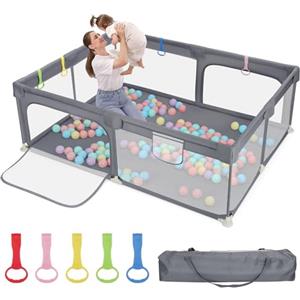 Dripex Box per Bambini Recinto Neonato - Large - Grigio