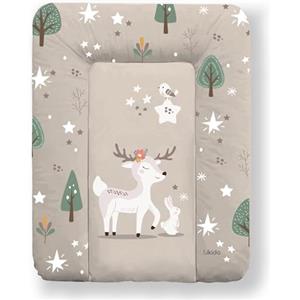 Kikido Materassino Fasciatoio 70x50 - Animali del Bosco - Cuscino Fasciatoio Lavabile per Cambio Pannolino - Materasso Fasciatoio Neonato per Cassettiera Impermeabile 50x70 - Universale
