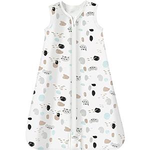 Mosebears Sacco nanna Estivo per Bambini, 0,5 Tog 100% Cotone Traspirante (Spot Cat, XL (18-24 mesi))