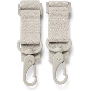 Larkson Ganci per Passeggino Beige - Freya - Ganci Universale per Appendere Borse Fasciatoio e Zaini - Buggy Clips Accessori Neonato - Clip per Passeggino per Borse 2 Pezzi