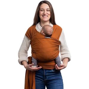 CuddleBug Fascia Porta Bebé Neonato e Bimbi fino a 16 Kg - Fascia Neonato per Trasporto a Mani Libere - Marsupio Bambino a Fascia - Ideale come Regalo Nascita e Baby Shower (Marrone/Brown)