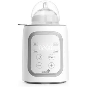 Grownsy Scaldabiberon per Bambini, Scaldabiberon Rapido 10-in-1 con Sterilizzatore e Timer, per Latte Materno o Latte Artificiale, Temperatura Precisa, Funzione Mantenimento Caldo 24h, Senza BPA, per