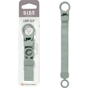 Bibs Clip per ciuccio BIBS Loop - Elegante e sicuro, utilizzabile con una sola mano, si adatta a tutti i BIBS e alla maggior parte delle marche, lavabile in lavatrice, età 0+ - Sage
