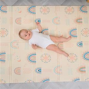 SUPERBE BEBE Tappeto Gioco Bambini Pieghevole 120x180x1cm Palestrina Neonato Montessori Reversibile Non Tossico E Impermeabile In Schiuma Per Bimbi. Palestra Neonati - Tappeto Tummy Time Neonati - Regalo Bambino