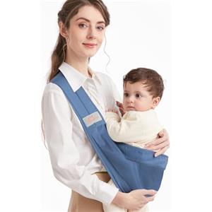 Mumgaroo Fascia Porta Bebe, Marsupio Neonato, Fascia Neonato Multifunzionale e portatile, Marsupio Neonato 0-36 mesi, Tutte le Stagioni, fino a 15kg (blu) Blau
