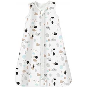 Mosebears - Sacco nanna per bambini, 0,5 Tog, 100% cotone, traspirante, sacco a pelo per bambini, motivo gatto, M, da 6 a 12 mesi,