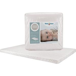 baby idea Materasso Lettino Campeggio Sfoderabile Pieghevole Traspirante a Norma EN16890:2017 Federa100% Cotone Oeko-tex® Interno Certificato Certipur™ 60x120x4 OMAGGIO Borsa da Viaggio (Beige)