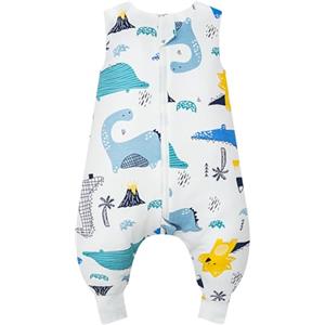 WYTbaby Sacco Nanna con Piedini 1.0 Tog, 100% Cotone Ultra-Morbido, Facile da Indossare, Ideale per il Sonno dei Neonati, Sacco Nanna Adatto per Bambini da 2-3 Anni