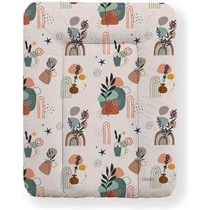 Kikido Materassino Fasciatoio 70x50 - Natura - Cuscino Fasciatoio Lavabile per Cambio Pannolino - Materasso Fasciatoio Neonato per Cassettiera 50x70 - Universale e Impermeabile