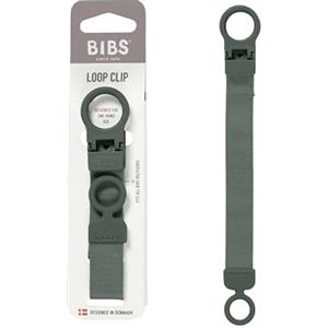 Bibs Clip per ciuccio BIBS Loop - Elegante e sicuro, utilizzabile con una sola mano, si adatta a tutti i BIBS e alla maggior parte delle marche, lavabile in lavatrice, età 0+ - Pine