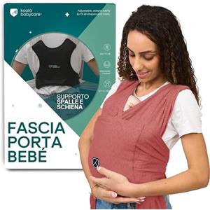 Koala Babycare Fascia Porta Bebe Neonato Facile da Indossare, Regolabile e Unisex - Marsupio Neonati Multiuso Adatto Fino a 9kg - Fascia Porta Bambino Antracite