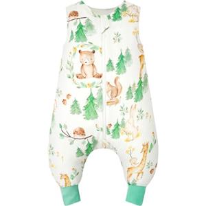 WYTbaby Sacco Nanna con Piedini 100% Cotone Sacco Nanna 1 Tog Tutto l'anno Sacco Nanna per Bambini 6-18 Mesi