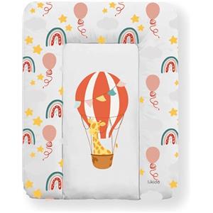 Kikido Materassino Fasciatoio 70x50 - Mongolfiera - Cuscino Fasciatoio Lavabile per Cambio Pannolino - Materasso Fasciatoio Neonato per Cassettiera Impermeabile 50x70 - Universale