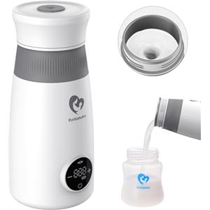 Bellababy Scaldabiberon Portatile Senza Fili, Scalda Biberon Neonato e Mixer Istantanei e Automatici, per Latte Materno o Formula, Scaldacollo con Display a Temperatura Digitale a LED