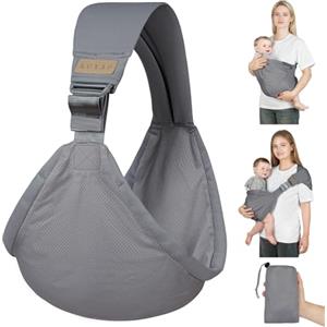 AUYAO Marsupio Neonato, Multifunzionale Fascia Porta Bebe, Marsupio Laterale per Neonati Fino a 15KG, Portabebè Bambino Ergonomico, Traspirante e Regolabile