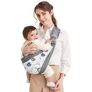 Mumgaroo Fascia Porta Bebe, Marsupio Neonato Mumgaroo, Fascia Neonato Multifunzionale On the Go,Marsupio Neonato 0-36 mesi, Tutte le Stagioni, fino a 15kg (grigio e bianco)