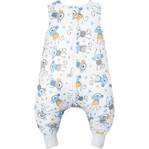 WYTbaby Sacco Nanna con Piedini 1.0 Tog, 100% Cotone Ultra-Morbido, Facile da Indossare, Ideale per il Sonno dei Neonati, Sacco Nanna Adatto per Bambini da 2-3 Anni