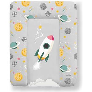 Kikido Materassino Fasciatoio 70x50 - Shuttle - Cuscino Fasciatoio Lavabile per Cambio Pannolino - Materasso Fasciatoio Neonato per Cassettiera 50x70 - Universale e Impermeabile