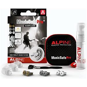 Alpine MusicSafe Pro - Tappi per le orecchie ad alta fedeltà per musicisti - Tre set di filtri intercambiabili (16, 19 e 22 dB) - Ideali per concerti e sala prove - Riutilizzabili - Trasparenti