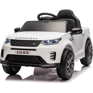 Baroni Toys Baby Car Land Rover Macchina ELettrica per Bambini da 3 Anni, Auto con Telecomando Parentale, Doppia Veloticà. Retromarcia, 95x61x51cm (Bianca)